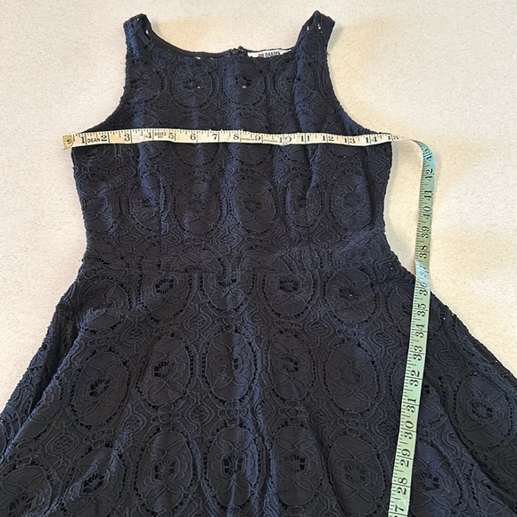 BB Dakota Black Lace Dress 👗 Fit & Flare Mini Sleeveless Cocktail Party Dress - Picture 13 of 15